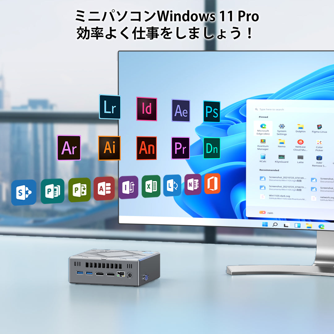 ミニpc Core i7 10710U 高性能ミニpc Windows11Pro DDR4 16GB SSD512GB最大4.70GHz デスクトップpc mini pc 14nm 4K@60Hz  省スペース小型pc 超軽量  高速Wi-Fi  Bluetooth4.2 3画面同時出力 小型パソコン ミニパソコン
